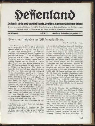 Heft 11/12, November/Dezember 1935