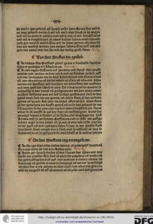 Von sant Steffan die epistel.