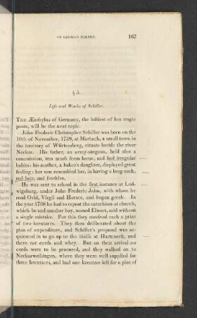 § 5. Life and Works of Schiller.
