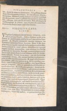XXXIII. Virgilius Caesarinus.