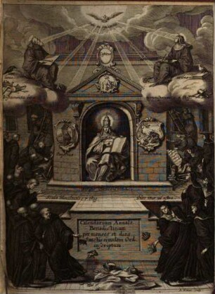 Calendarium Annale Benedictinum Per Menses Et Dies Sanctis ejusdem Ordinis inscriptum : Accessêre SS. Icones cupris expressae .... 3. (1675). - 898 S. : Ill.