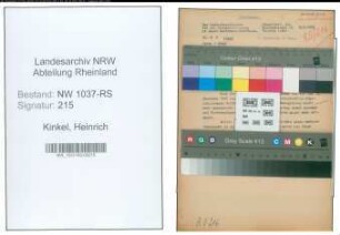 Entnazifizierung Heinrich Kinkel , geb. 28.03.1893 (Reg.Inspektor)