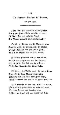 An Moreau's Denkmal bei Dresden. Im Juni 1821