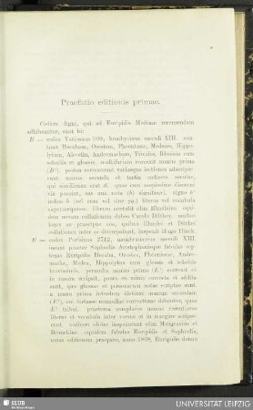 Praefatio editionis primae