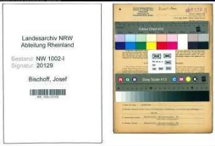 Entnazifizierung Josef Bischoff, geb. 12.03.1902 (Polier)