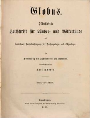 Globus : illustrierte Zeitschrift für Länder- und Völkerkunde. 13, 13. 1868