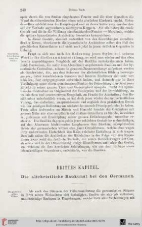 Drittes Kapitel: Die altchristliche Baukunst bei den Germanen
