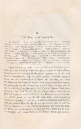 II. Von Suez nach Singapore