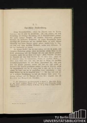 § 1. Specifische Beschreibung.