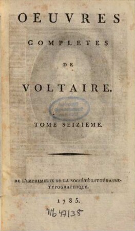 Oeuvres complètes, 16