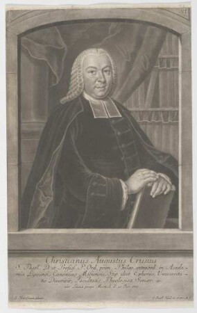 Bildnis des Christianus Augustus Crusius
