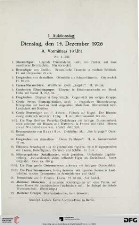 A. Vormittags 10 Uhr (Nr. 1-255)