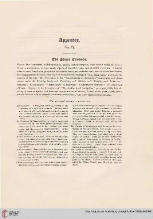 Appendix No. VI: The stone crosses