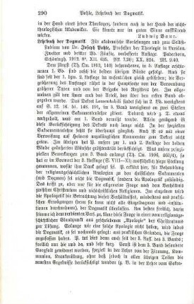 290-291 [Rezension] Pohle, Josef, Lehrbuch der Dogmatik, 2. und 3. Band