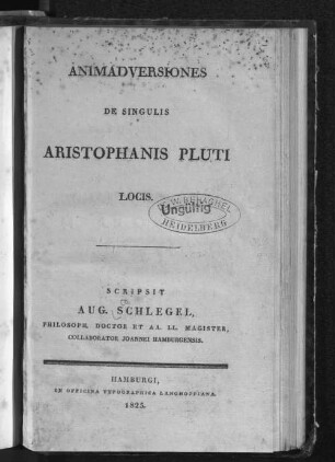 Animadversiones de singulis Aristophanis pluti locis