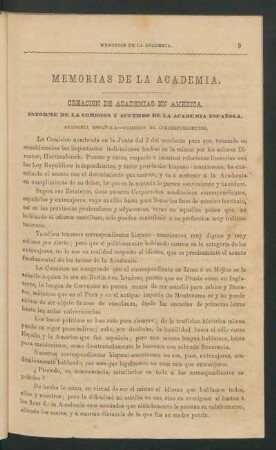 Informe de la Comisión y acuerdo de la Academia Española.