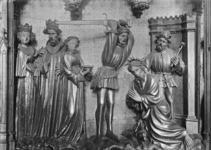 Altar der Heiligen und Märtyrer — Mittelflügel mit drei Heiligenlegenden — Die Enthauptung Johannes des Täufers