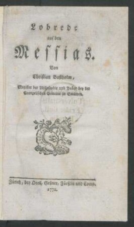 Lobrede auf den Messias