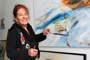 DAGMAR RANFT-SCHINKE in ihrem Atelier