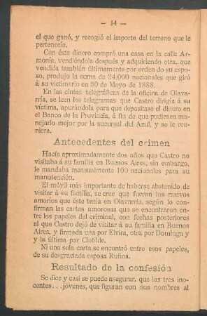 Antecedentes del crimen
