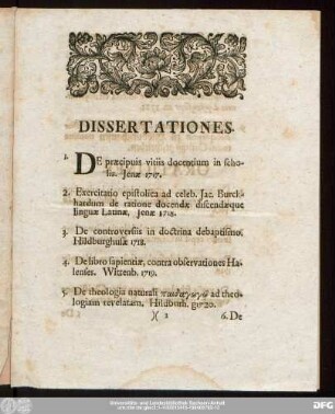 Dissertationes.