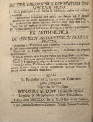 Ex arithmetica.