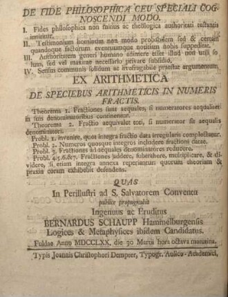 Ex arithmetica.