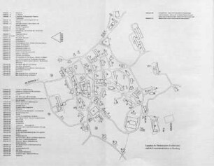 Lageplan der Medizinischen Fachbereiche und der Universitätskliniken in Homburg