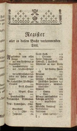 Register aller in diesem Buche vorkommenden Titel.