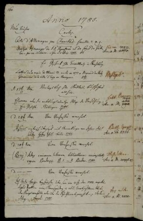 Ein Geschenk Hhn Treuttels in Straßburg. - Verlags Buch Hhn Küblers, Buchführers allhier. - Vom Verfasser [Johann David Cube] verehrt. - Vom Verfasser [Georg Pray] verehrt. - Vom Verfasser [Johann Andreas Benignus Bergsträsser] verehrt.