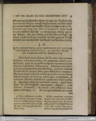 § IV. Quid Consentiens, Quid Repugnans Sit Ratione Feudorum Advocatiae, Ad Protectionis Ius Comparatorum, Expenditur