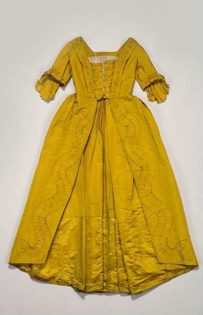 Manteau eines zweiteiligen Frauenkleides (Robe à la Française retroussée)