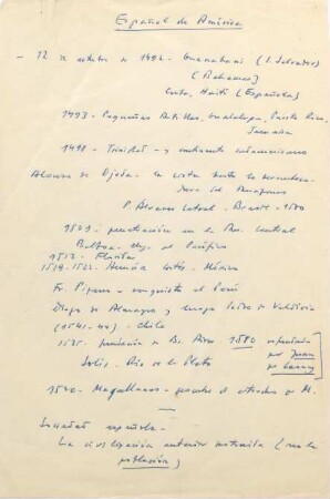 Español de América : Notizen