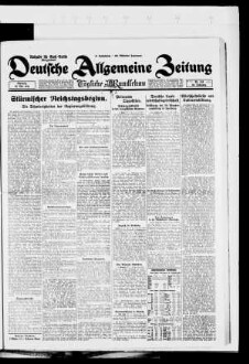 Deutsche allgemeine Zeitung : DAZ ; [...] : Ausgabe Groß-Berlin, Morgenblatt