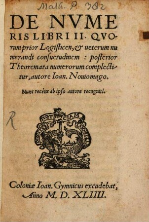 De numeris libri II.