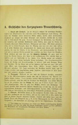 A. Geschichte des Herzogtums Braunschweig