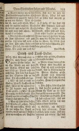 Creutz- und Trost-Lieder.