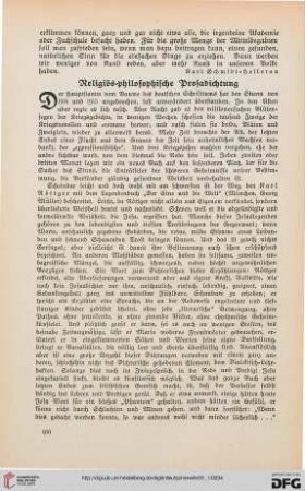 31: Religiös-philosophische Prosadichtung