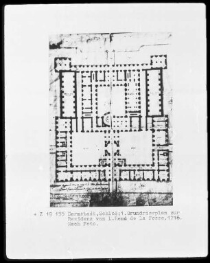 Grundriss des Darmstädter Schlosses