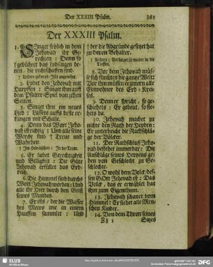 Der XXXIII Psalm