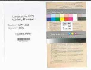 Entnazifizierung Peter Roellen , geb. 09.12.1918 (Textiltechniker)