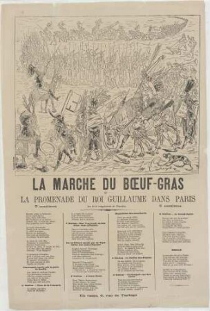 LA MARCHE DU BOEF-GRAS/ ET/ LA PROMENADE DU ROI GUILLAUME DANS PARIS.