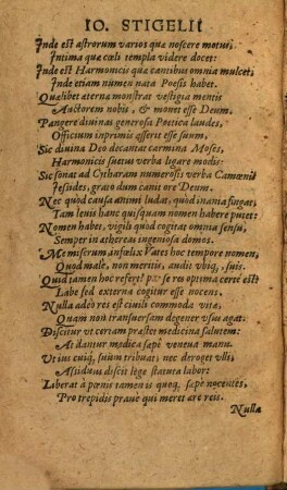 Poematum Jo. Stigelii Gothani Ex Recensione Adami Siberi Volumen ..., 1