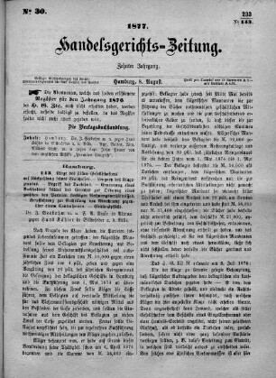 No. 30. 8. August 1877