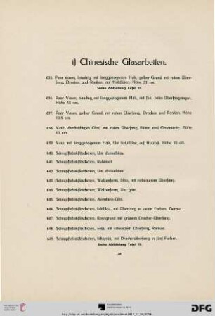 i) Chinesische Glasarbeiten (Nr. 635-654)