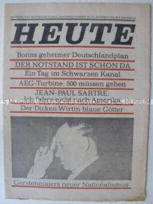 West-Berliner Wochenzeitung "HEUTE" u.a. über den DDR-Publizisten Karl Eduard von Schnitzler