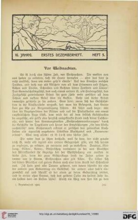 Vor Weihnachten