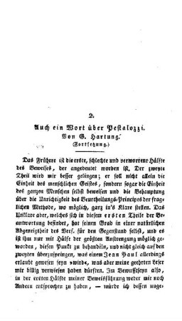 Auch ein Wort über Pestalozzi : (Fortsetzung.)