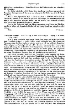 143-144, Alexander Pfänder, Einführung in die Psychologie, 1904