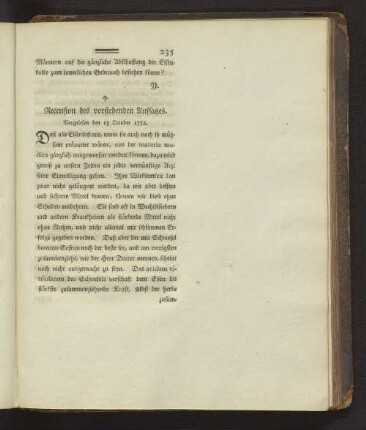 Recension des vorstehenden Aufsatzes